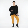 AKH Fashion Leggings in gerader Form, aus Viskose, 1531.0P100, Senf, Ausgefallen, Zeitlos