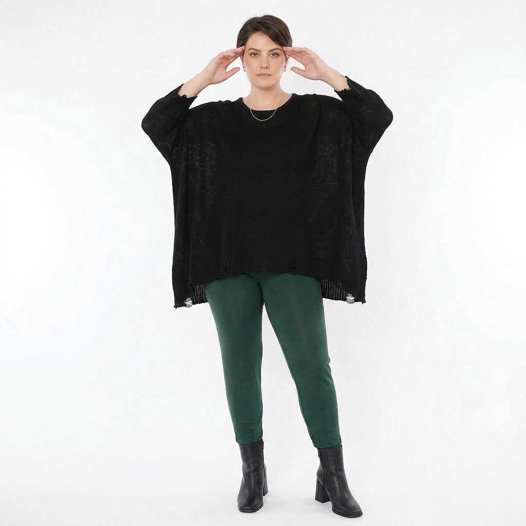 AKH Fashion Leggings in gerader Form, aus Viskose, 1531.0P100, Tannengrün, Ausgefallen