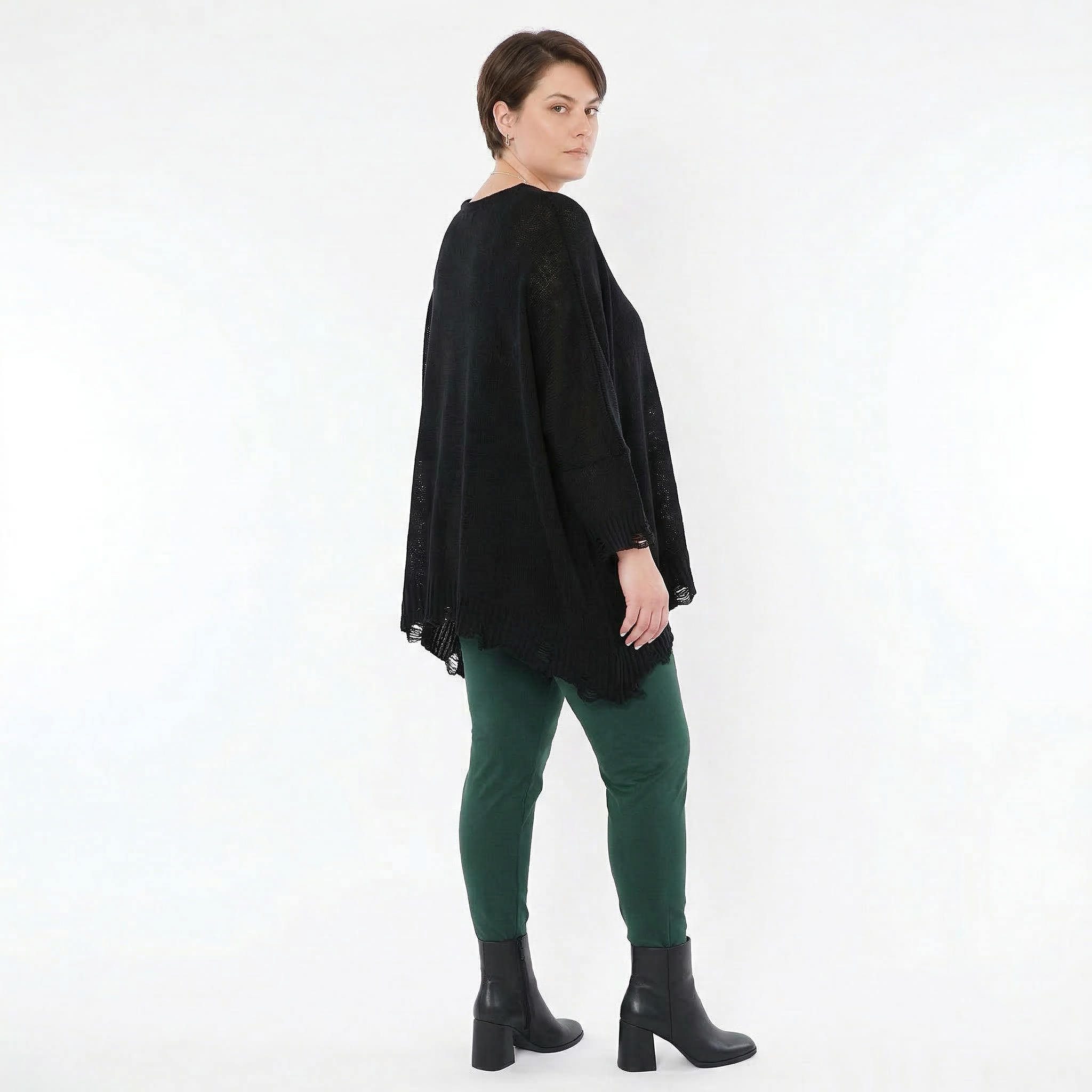 AKH Fashion Leggings in gerader Form, aus Viskose, 1531.0P100, Tannengrün, Ausgefallen