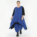 Zipfel Kleid von AKH Fashion aus Materialmix, 1532.03067, Royalblau, Wellen, Ausgefallen