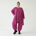 A-Form Bigshirt von AKH Fashion aus Materialmix, 1532.07014, Fuchsia, Wellen, Ausgefallen