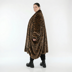  Ballonmantel von AKH Fashion aus Polyester, 1533.06671, Cognac/Schwarz, Zebra, Schick