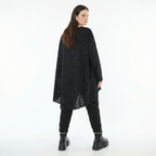 A-Form Bigshirt von AKH Fashion aus Viskose, 1545.07138, Schwarz/Blau, Kringel, Ausgefallen