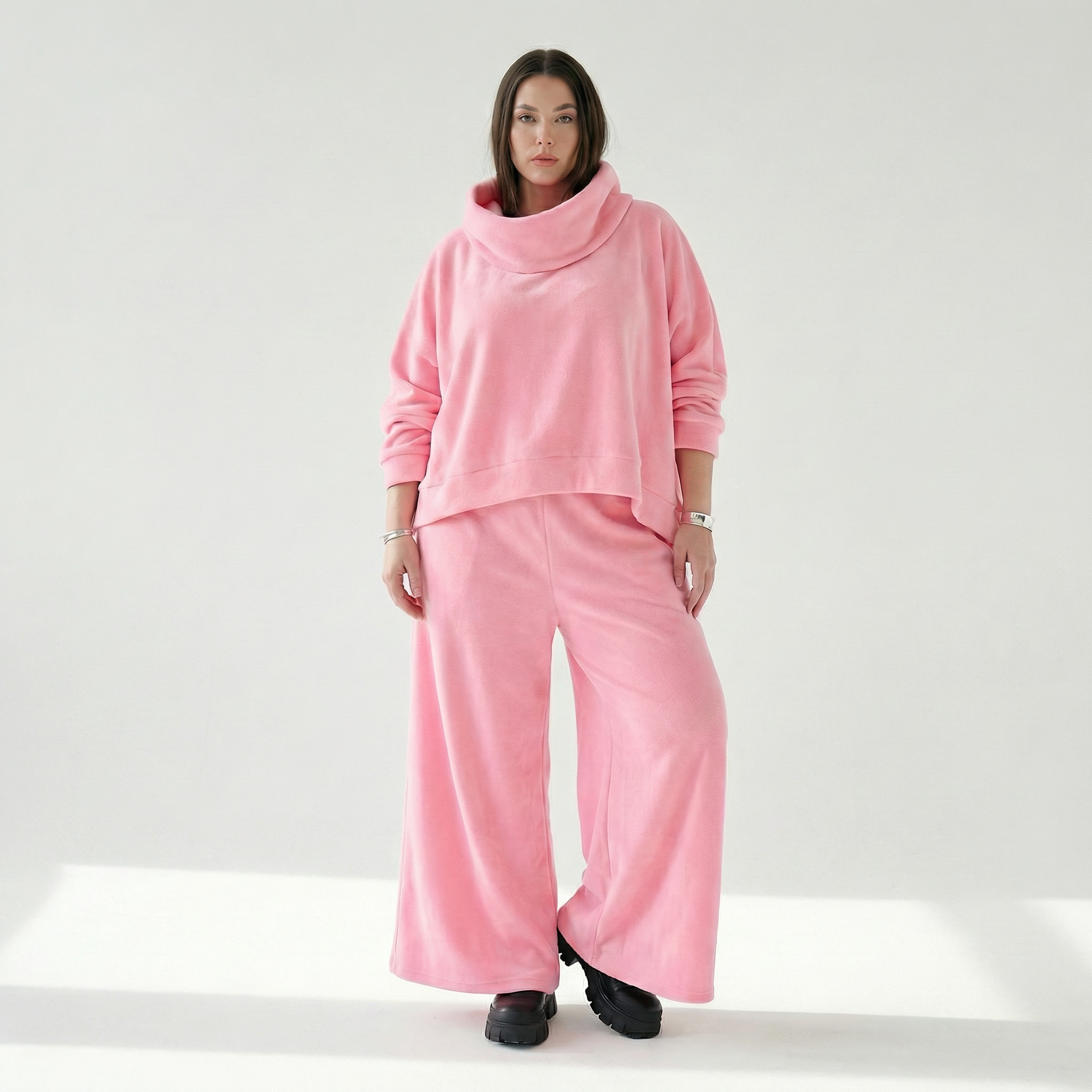  Palazzo Hose von AKH Fashion aus Baumwolle, 1547.06937, Pink, Ausgefallen, Zeitlos, Schick