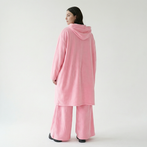  A-Form Kleid von AKH Fashion aus Baumwolle, 1547.06989, Pink, Ausgefallen, Zeitlos, Schick