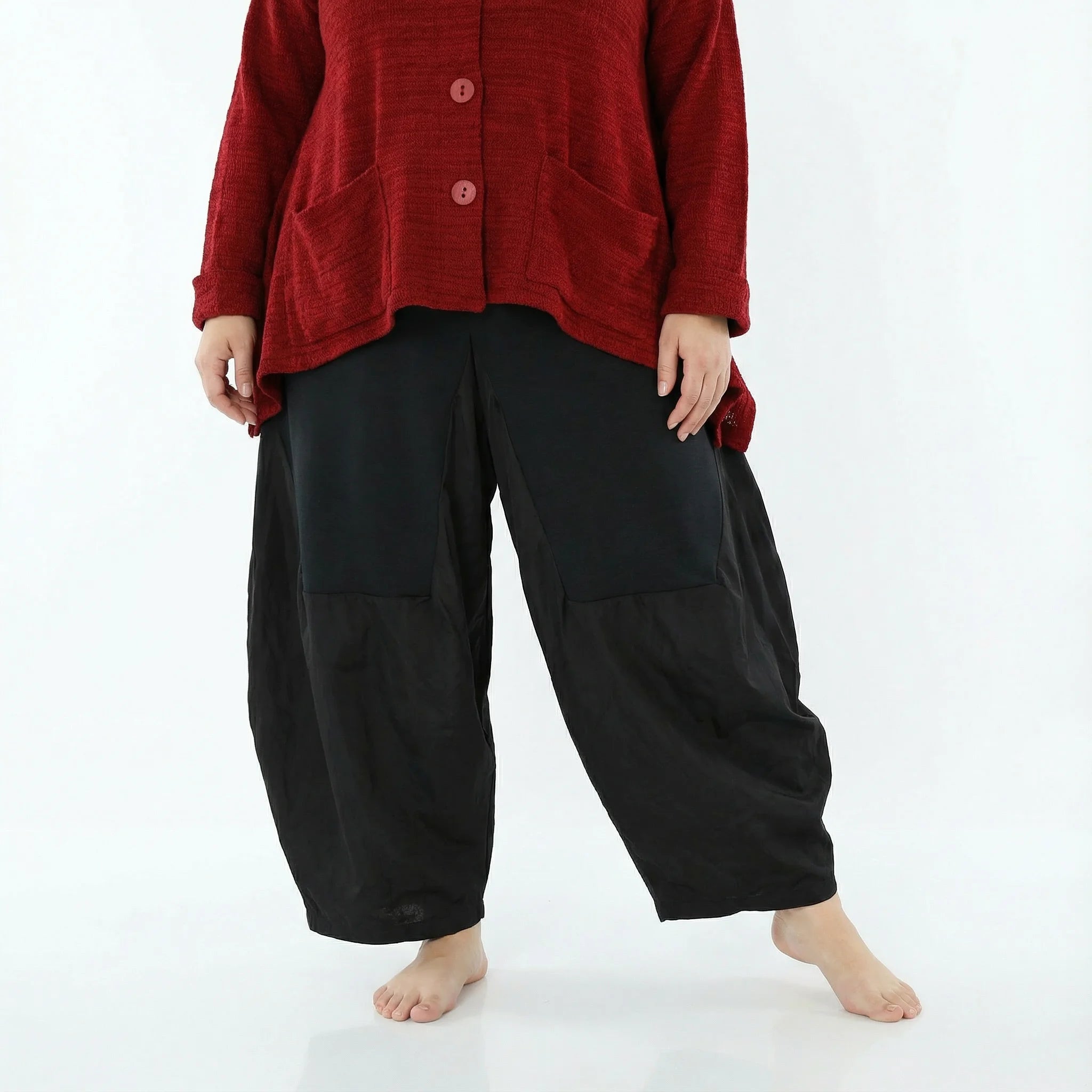 A-Form Jacke von AKH Fashion aus Viskose, 1537.00118, Bourdeaux, Meliert, Ausgefallen