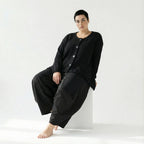 A-Form Jacke von AKH Fashion aus Viskose, 1537.00118, Schwarz, Meliert, Ausgefallen