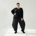  Ballonhose von AKH Fashion aus Viskose, 1561.06883, Schwarz, Kariert, Ausgefallen, Zeitlos