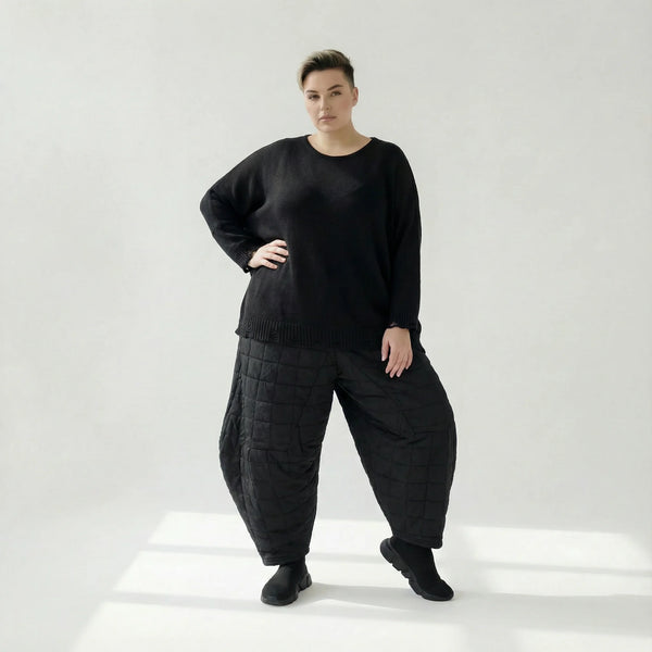  Ballonhose von AKH Fashion aus Viskose, 1561.06883, Schwarz, Kariert, Ausgefallen, Zeitlos