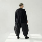  Ballonhose von AKH Fashion aus Viskose, 1561.06883, Schwarz, Kariert, Ausgefallen, Zeitlos