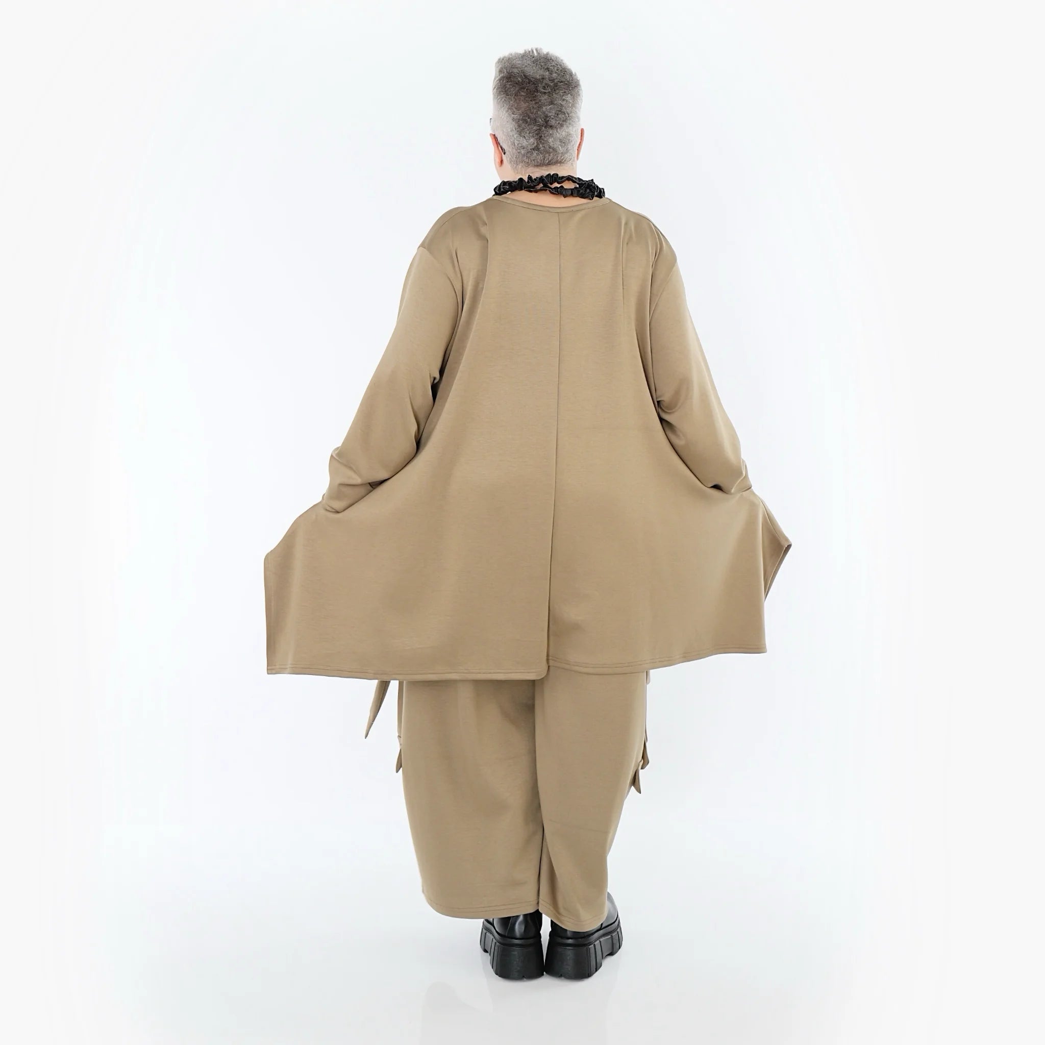  A-Form Bigshirt von AKH Fashion aus Viskose, 1566.06809, Camel, Ausgefallen, Zeitlos, Schick