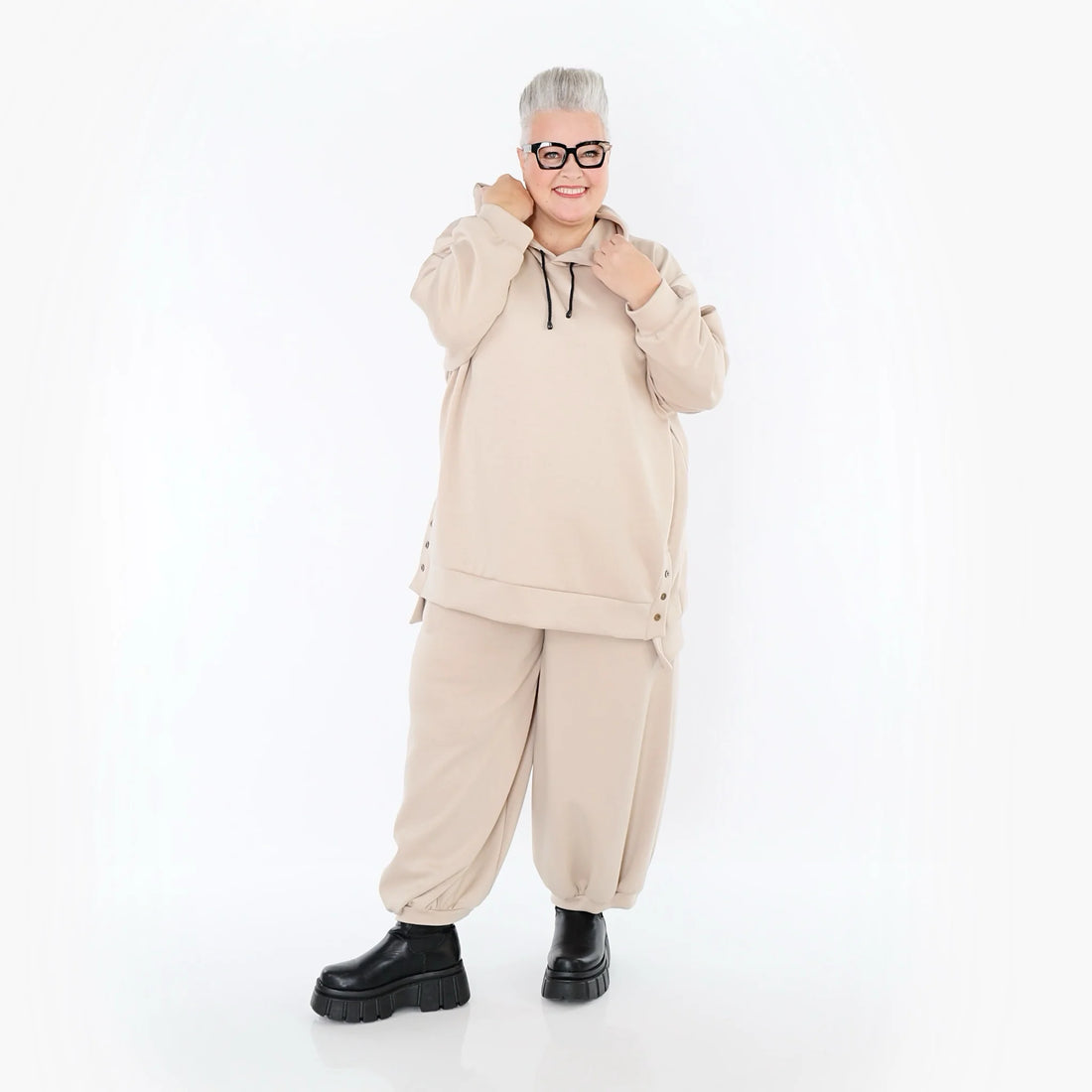  Ballonhose von AKH Fashion aus Viskose, 1566.08067, Beige, Ausgefallen, Zeitlos, Schick