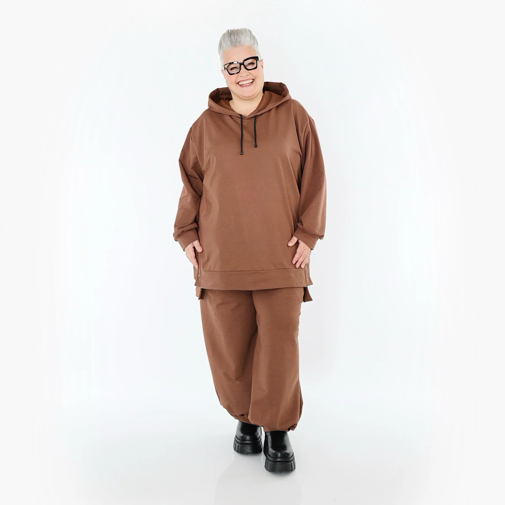 Ballonhose von AKH Fashion aus Viskose, 1566.08067, Braun, Ausgefallen, Zeitlos, Schick