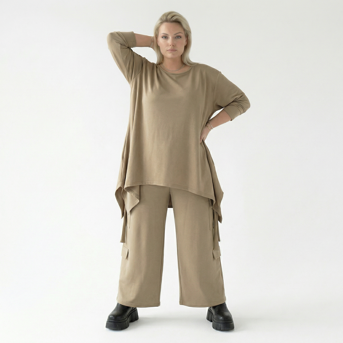  Ballonhose von AKH Fashion aus Viskose, 1566.07125, Camel, Ausgefallen, Zeitlos, Schick