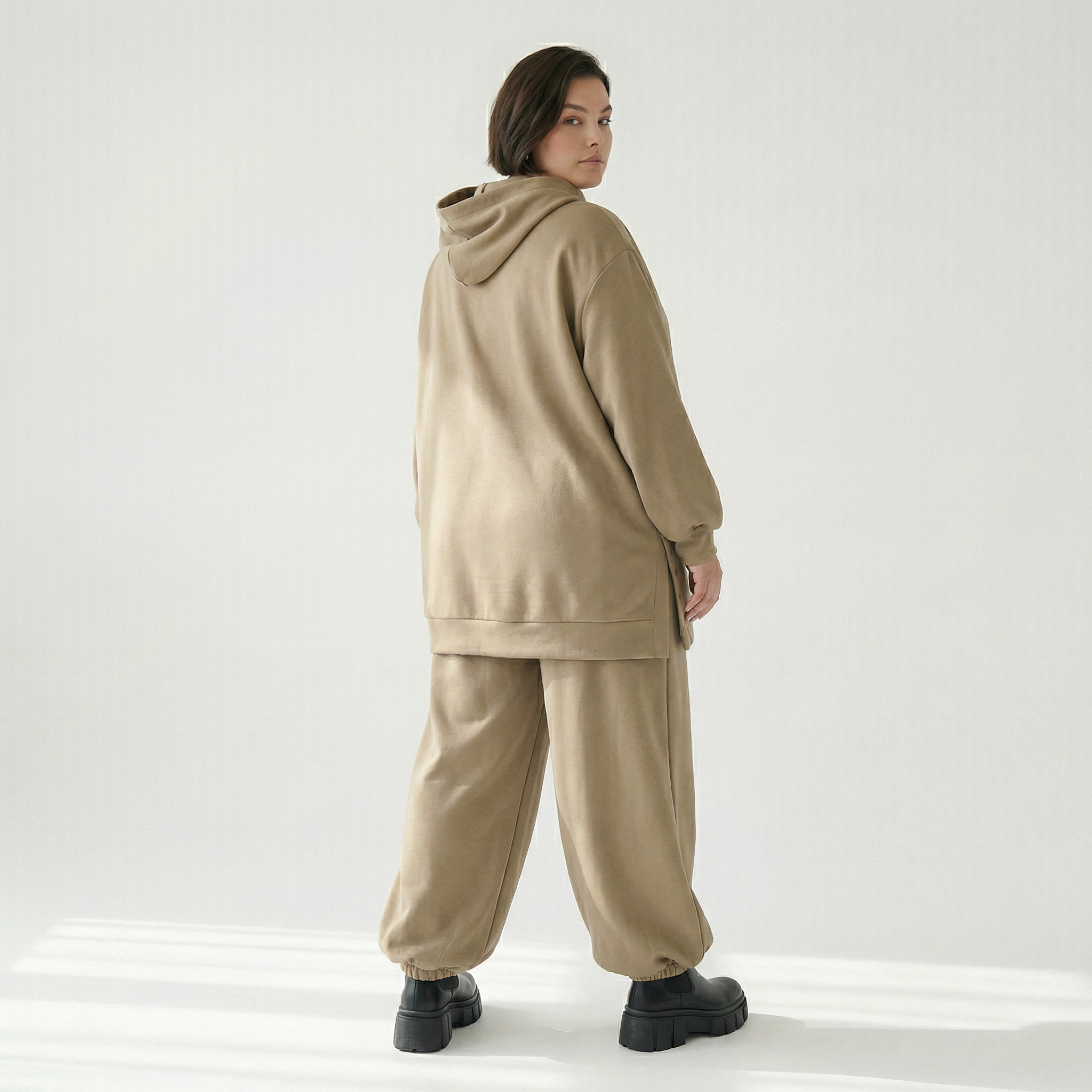  AKH Fashion Bigshirt in gerader Form, aus Viskose, 1566.06988, Camel, Ausgefallen, Zeitlos