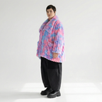  A-Form Jacke von AKH Fashion aus Polyester, 1568.06749, Mehrfarbig, Blockstreifen, Schick