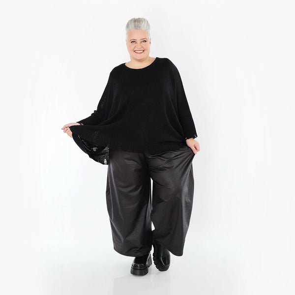 Ballonhose von AKH Premium aus Materialmix, P1027.7126, Schwarz, Ausgefallen, Zeitlos