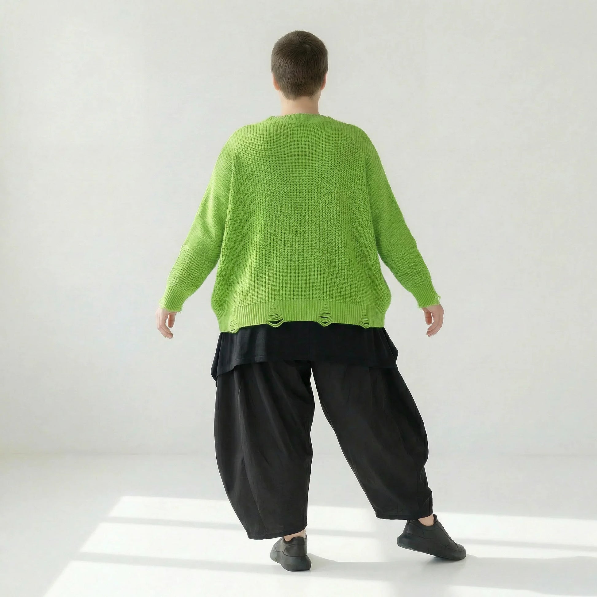  AKH Premium Überwurf in kastiger Form, aus Baumwolle, P1032.2602, NeonGrün, Ausgefallen