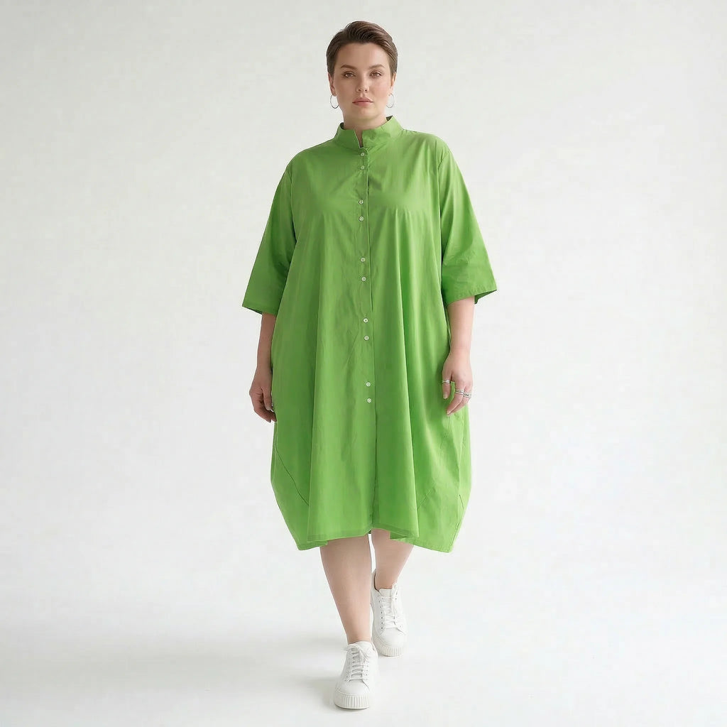 Legere Oversize Bluse in stilvollem Lagenlook mit feiner, leichter Popeline für besondere Momente, Apfelgrün
