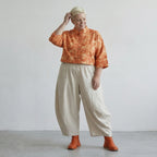 Kastige Oversize Jacke aus leichter feiner Baumwoll Popeline, Lagenlook für stilvolle Outfits, Orange
