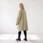 Damen Shirt Lagenlook Baumwolle Beige, Vokuhila, Langarm, Daumenloch, Oversize große Größen – Rafay