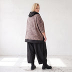 Feinstrick Rollkragenpullover in Beige/Schwarz mit geradem Schnitt kuschelig weich warm