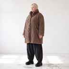 Kuschelige Teddyjacke in Ballonform mit Kapuze Taschen und Knopfverschluss warm weich