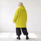 Flauschige limette Teddyjacke in Ballonform mit Kapuze und Taschen für Winterkomfort