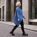 Wintershirt aus Baumwolle in A-Linie mit weichem Rollkragen Tunnelzug und Zipfelsaum