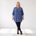 Feiner Strickpullover in A-Linie mit Stretchanteil weich wärmend Made in Italien