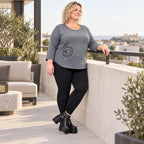 Weiches Shirt in Grau aus Stretchjersey mit gerundetem Schnitt und aufgesetzten Taschen