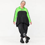 Überwurf in frischem Grün aus weichem Stretchjersey mit gerader Form und Vokuhilalinie