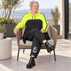 Lässiger Überwurf in leuchtendem Neongelb aus weichem Stretchjersey mit warmer Kapuze