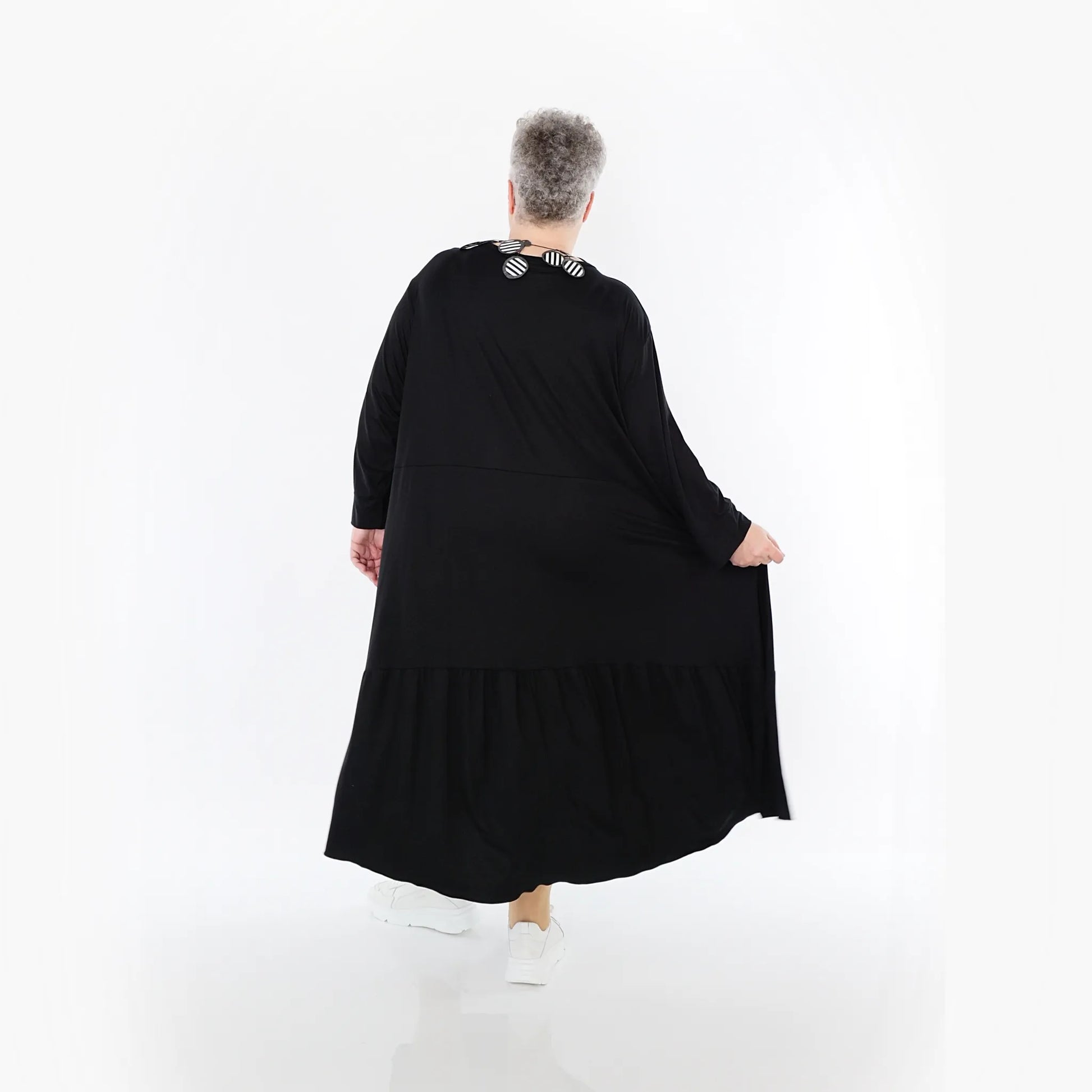  Ballonkleid von AKH Fashion aus Viskose, 1233.06712, Schwarz, Ausgefallen, Zeitlos, Schick