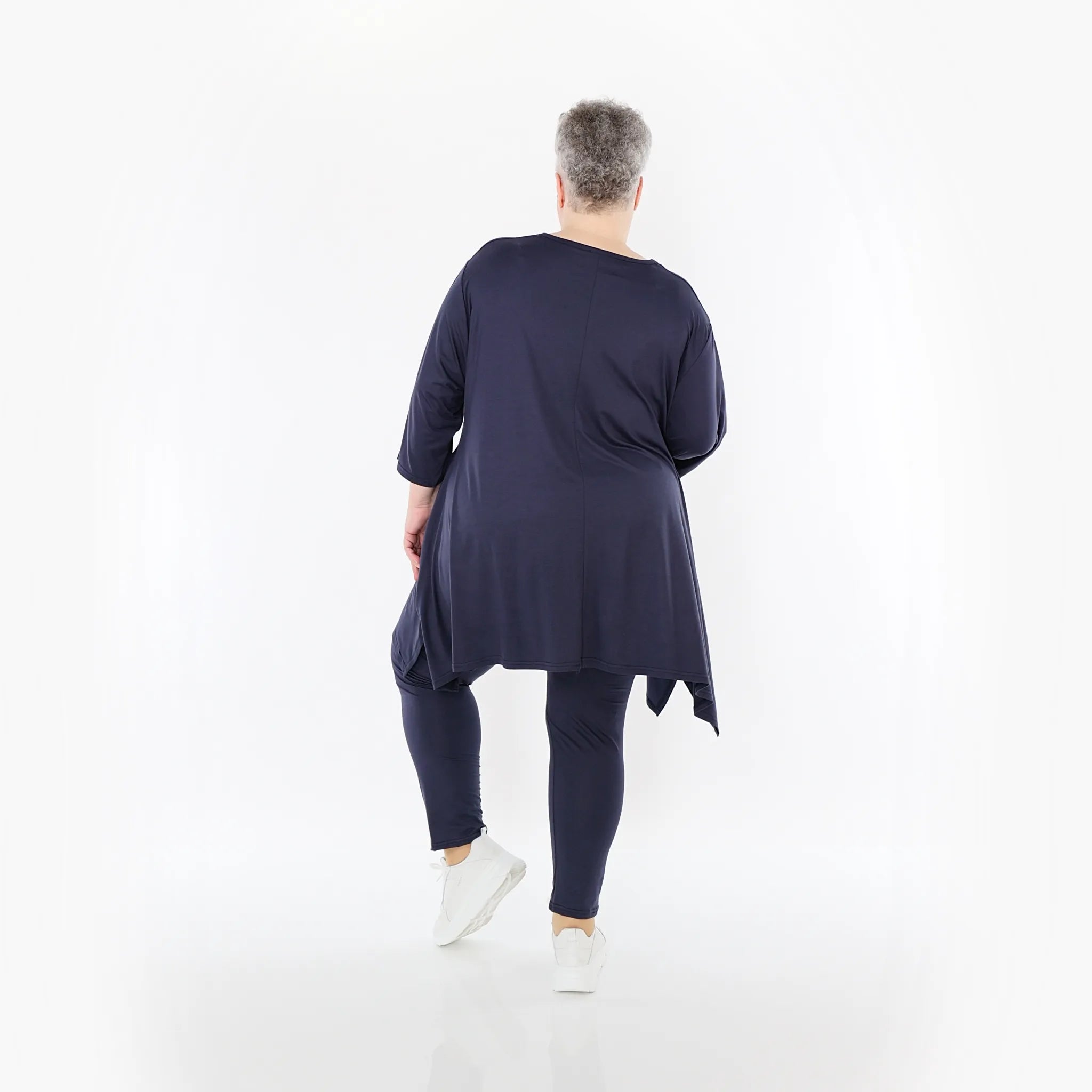  AKH Fashion Leggings in gerader Form, aus Viskose, 1233.0P100, Marine, Ausgefallen, Schick