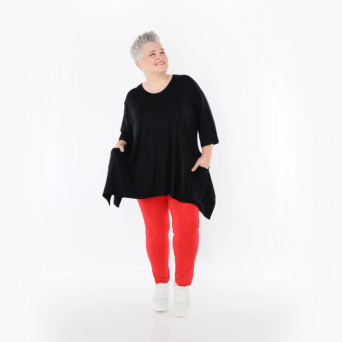  AKH Fashion Leggings in gerader Form, aus Viskose, 1233.0P100, Rot, Ausgefallen, Zeitlos