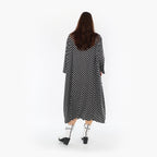  Ballonkleid von AKH Fashion aus Materialmix, 1289.06025, Schwarz/Weiß, Schick, Modern