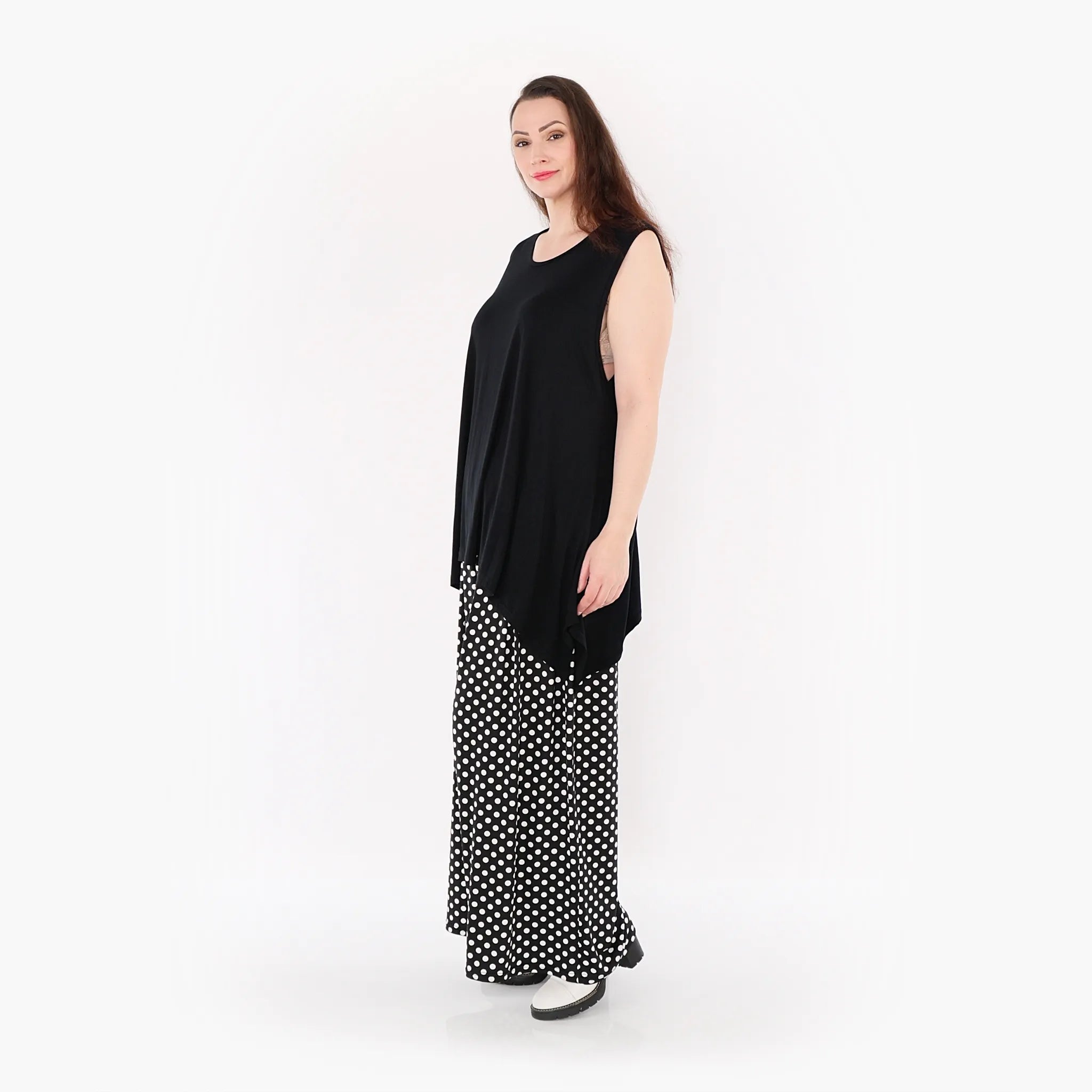  Marlene Hose von AKH Fashion aus Materialmix, 1289.06720, Schwarz/Weiß, Schick, Modern