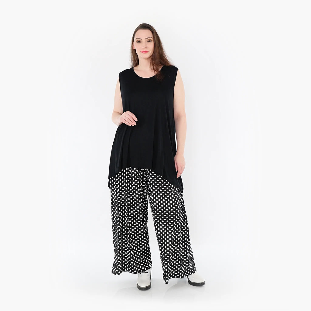  Marlene Hose von AKH Fashion aus Materialmix, 1289.06720, Schwarz/Weiß, Schick, Modern