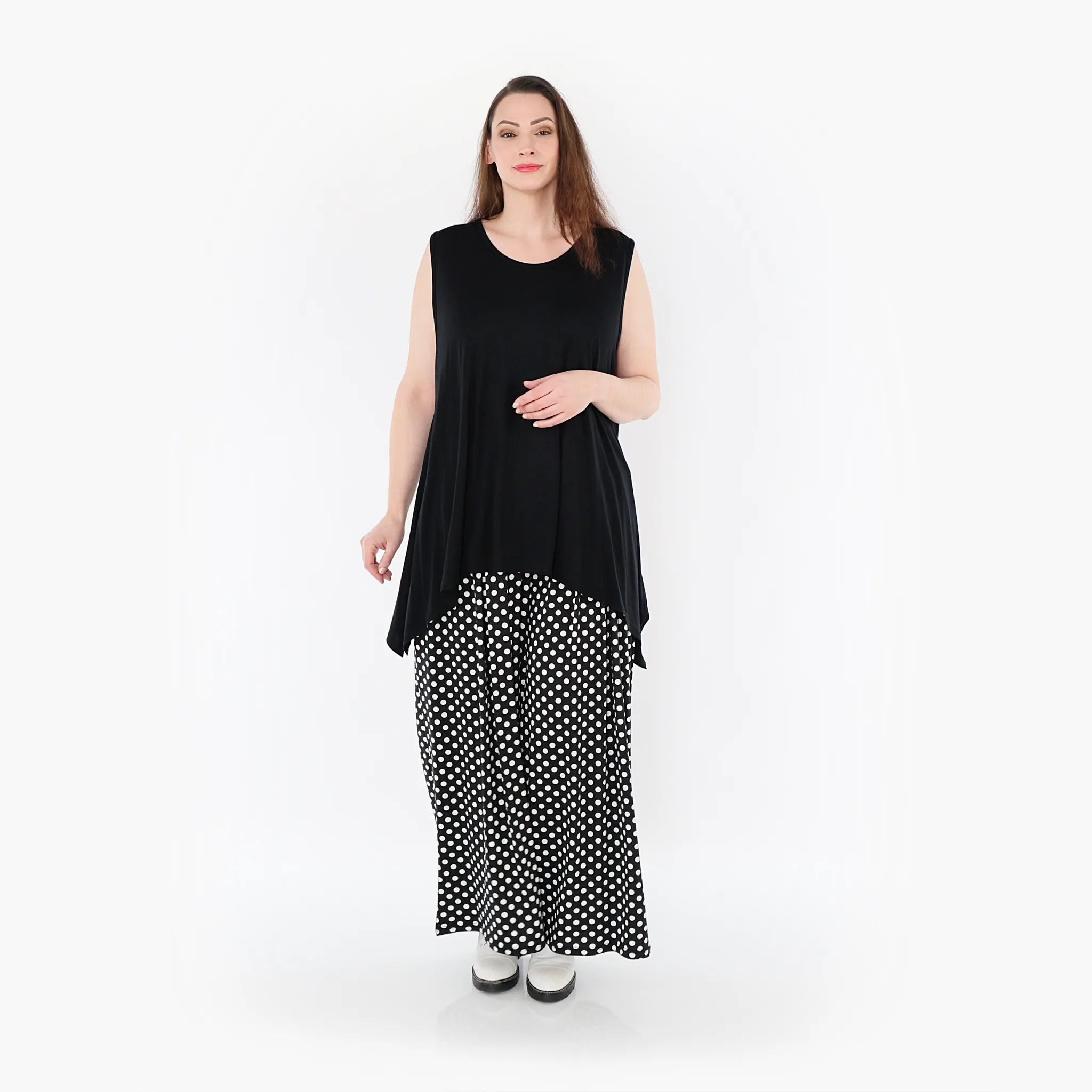  Marlene Hose von AKH Fashion aus Materialmix, 1289.06720, Schwarz/Weiß, Schick, Modern