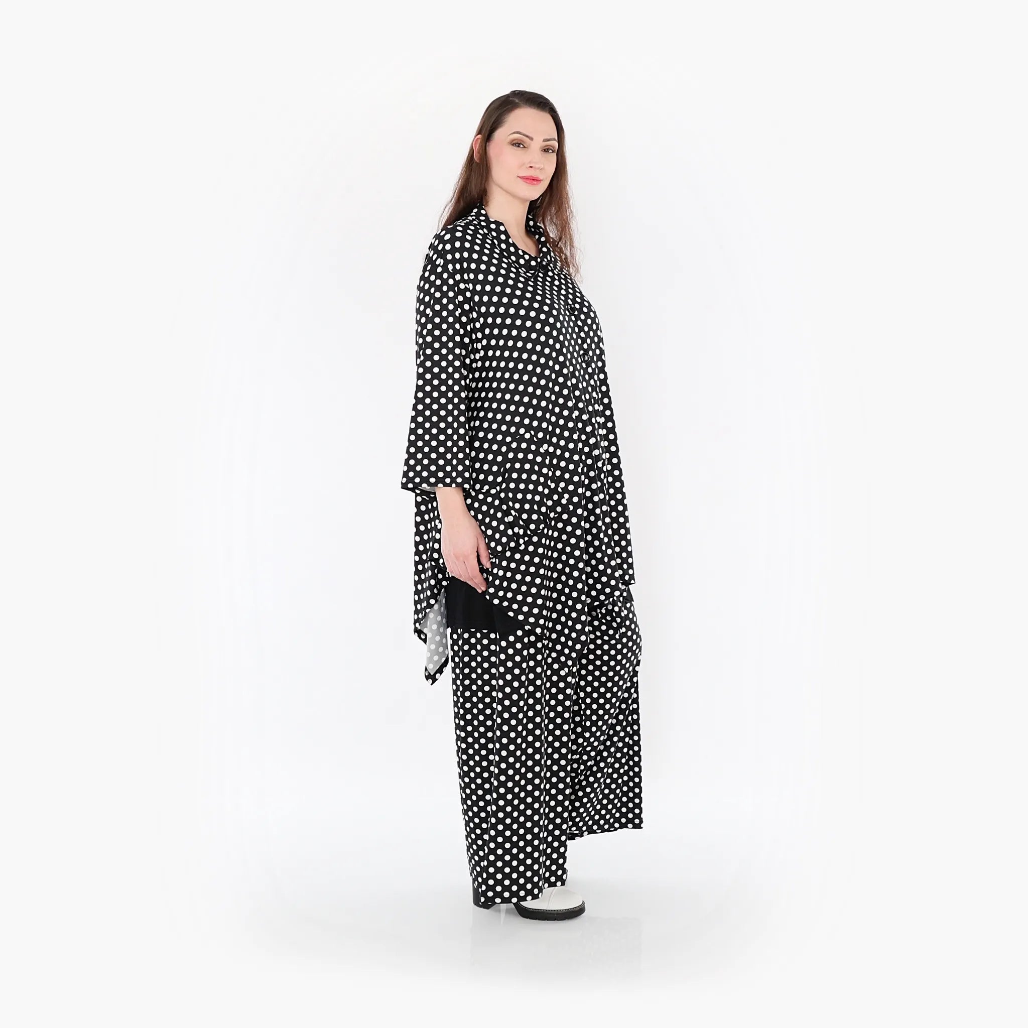  A-Form Jacke von AKH Fashion aus Materialmix, 1289.06842, Schwarz/Weiß, Schick, Modern