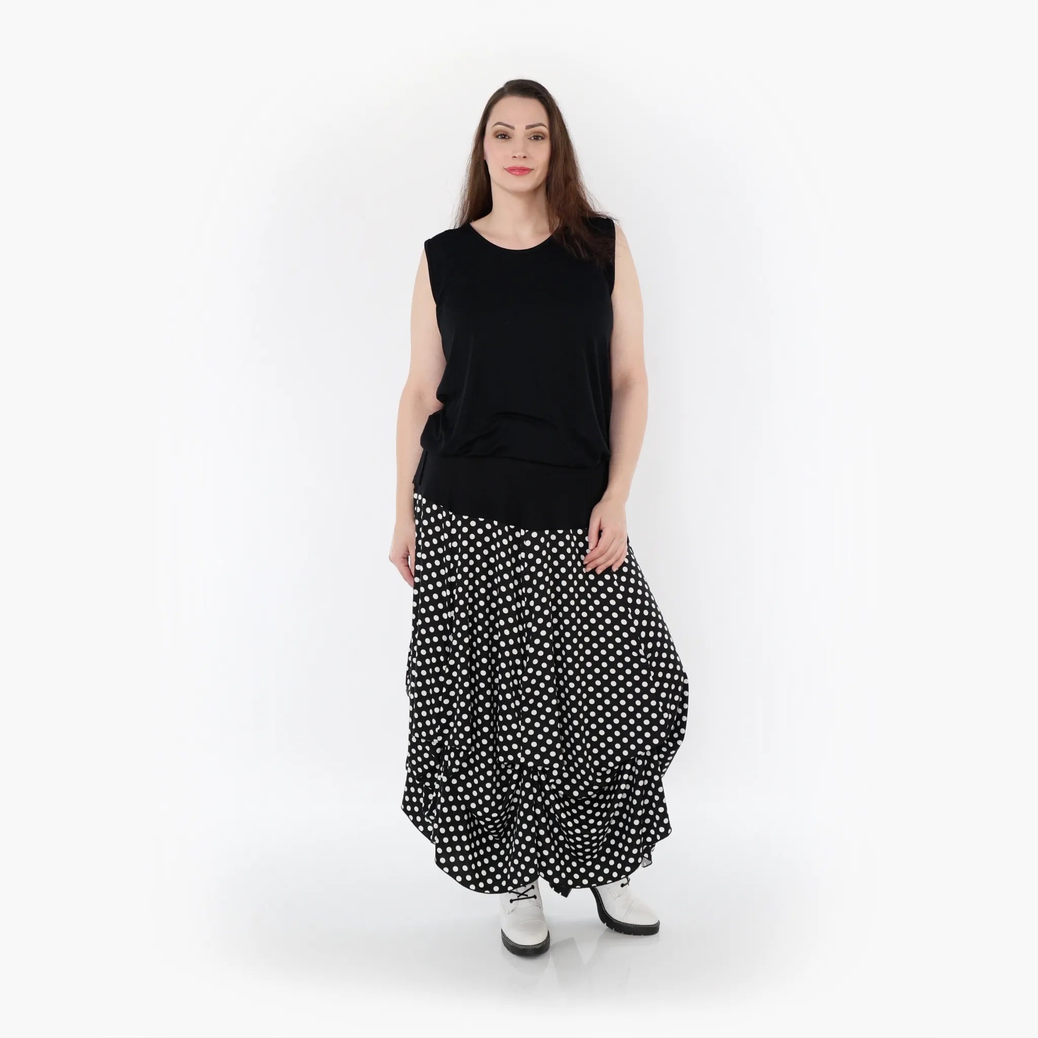  Ballonrock von AKH Fashion aus Materialmix, 1289.07559, Schwarz/Weiß, Schick, Modern