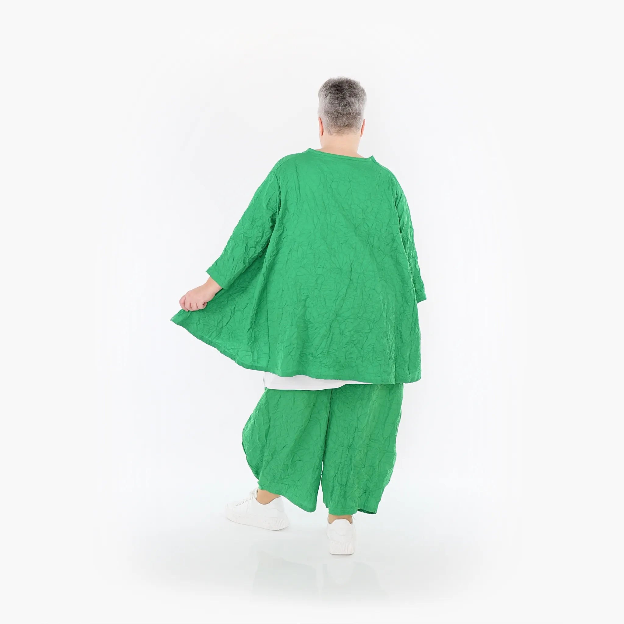  A-Form Bigshirt von AKH Fashion aus Materialmix, 1372.00593, Grün, Ausgefallen, Zeitlos