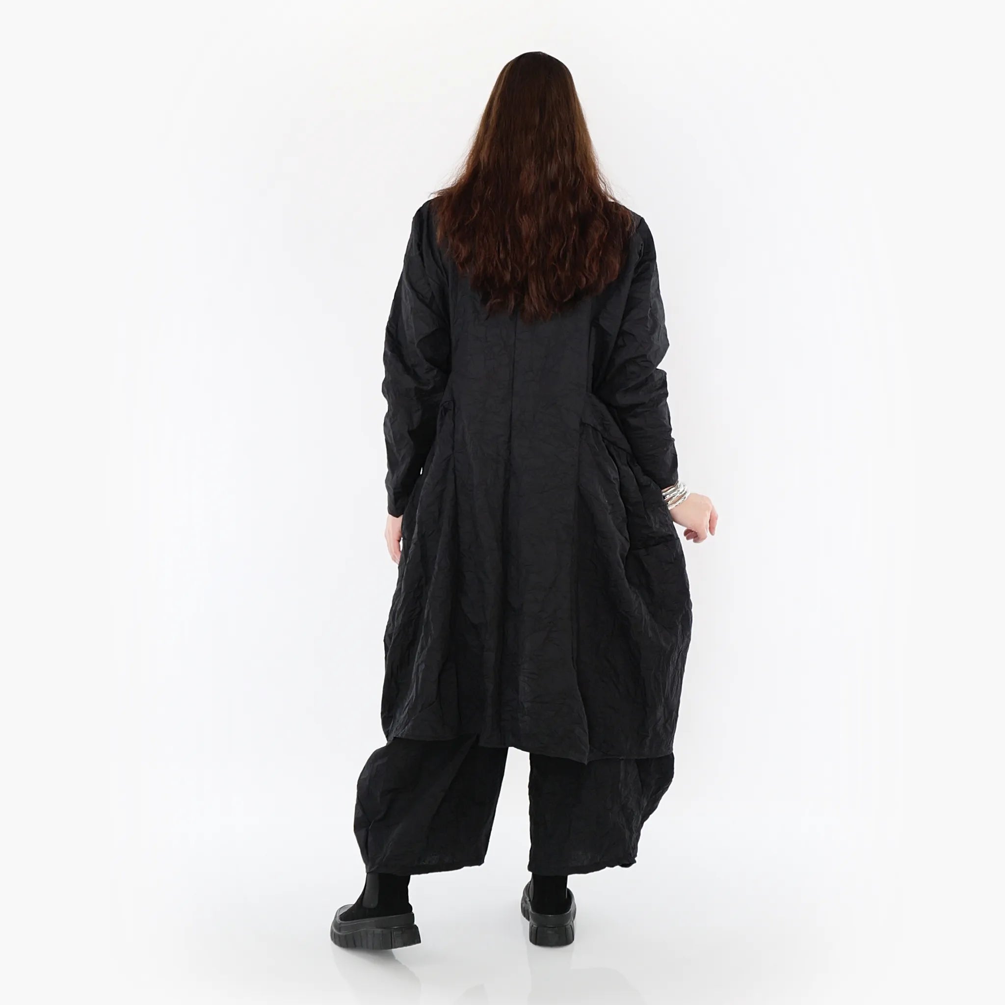  Ballonmantel von AKH Fashion aus Materialmix, 1372.06583, Schwarz, Schick, Modern, Bequem