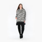  AKH Fashion Bigshirt in gerader Form, aus Baumwolle, 1376.06988, Grau-Schwarz, Buchstaben