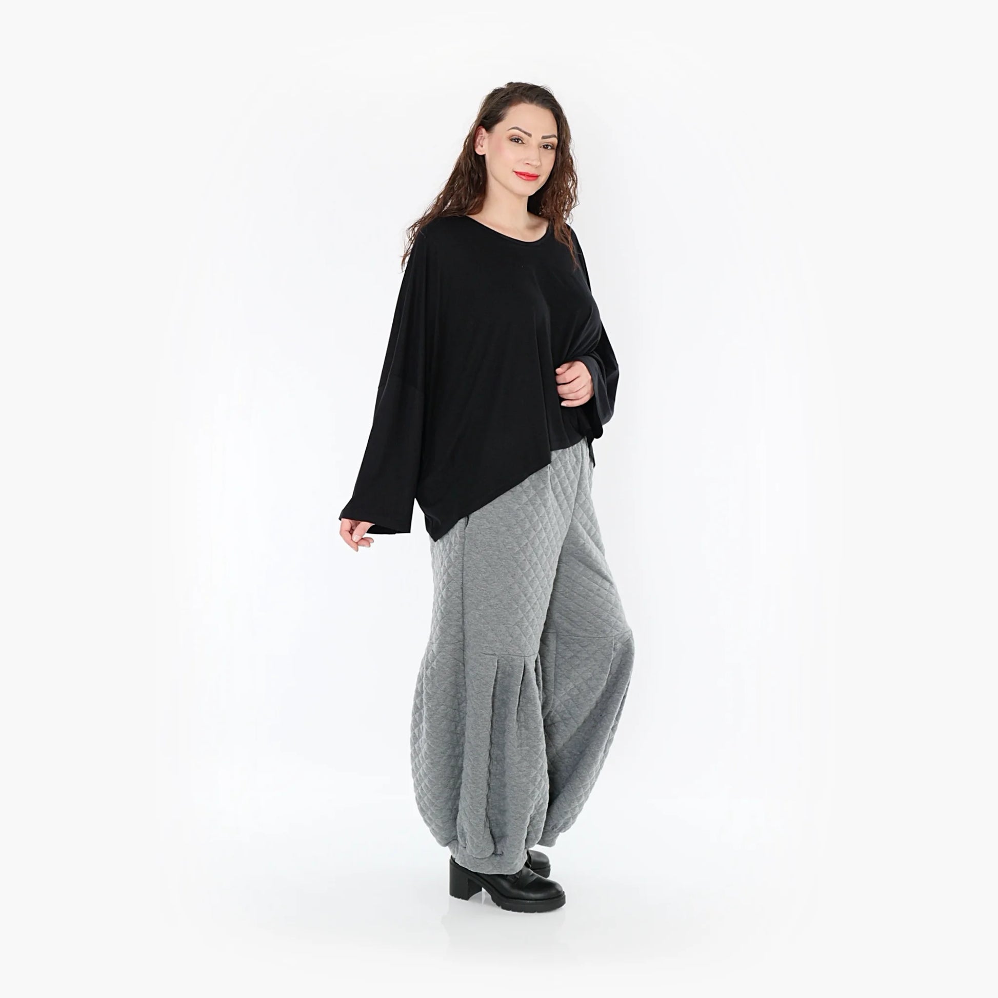  Ballonhose von AKH Fashion aus Materialmix, 1394.06974, Grau, Schick, Modern, Bequem