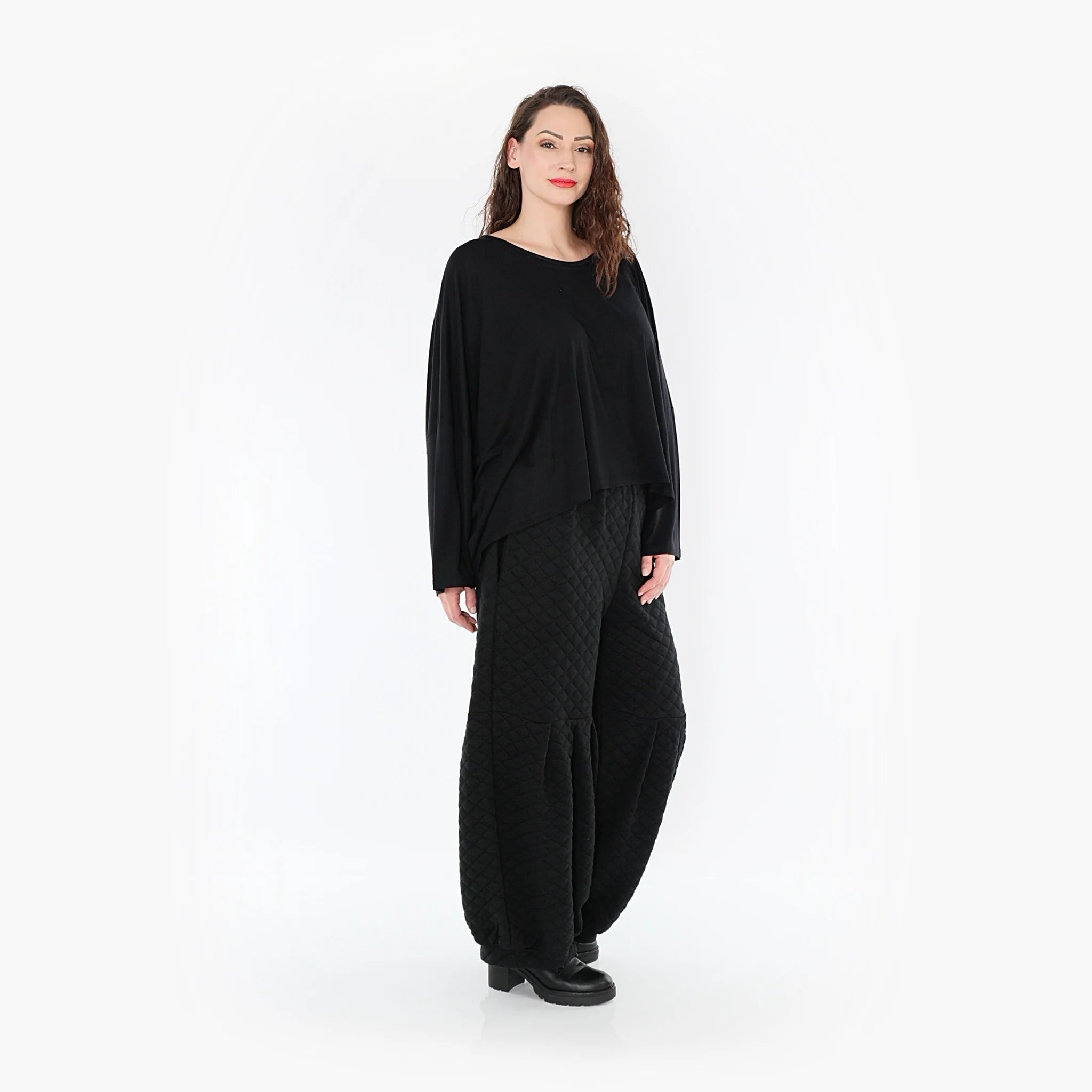  Ballonhose von AKH Fashion aus Materialmix, 1394.06974, Schwarz, Schick, Modern, Bequem