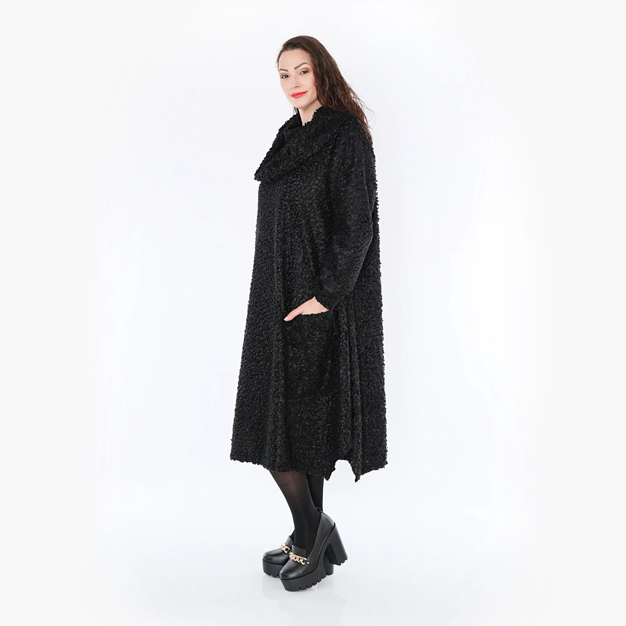 A-Form Kleid von AKH Fashion aus Materialmix, ausgefallene, zeitlose Lagenlook Mode