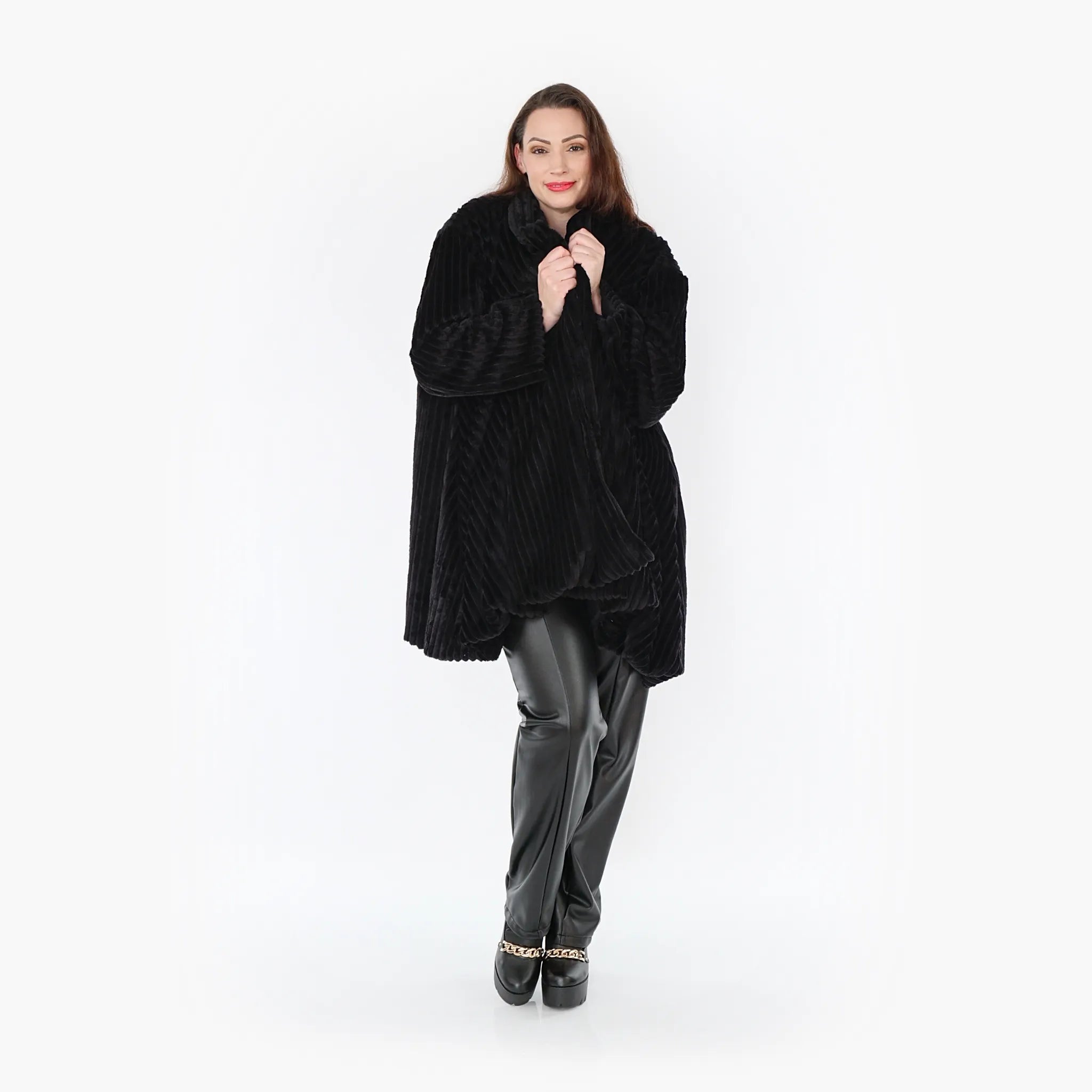  A-Form Jacke von AKH Fashion aus Polyester, 1413.07015, Schwarz, Schick, Modern, Bequem