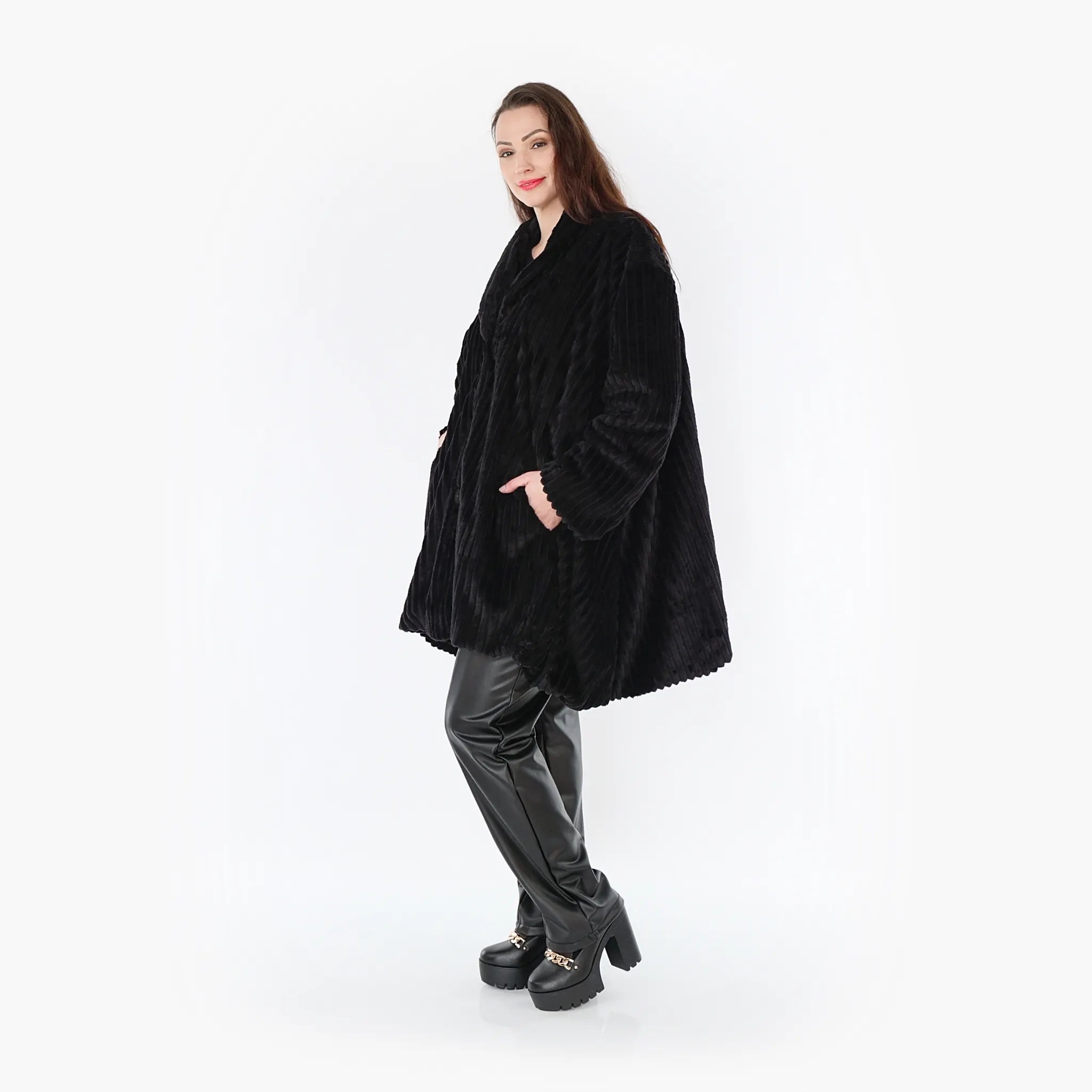  A-Form Jacke von AKH Fashion aus Polyester, 1413.07015, Schwarz, Schick, Modern, Bequem